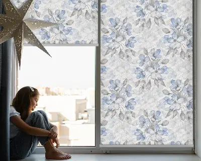Estores de rolo em tecido blackout Flores