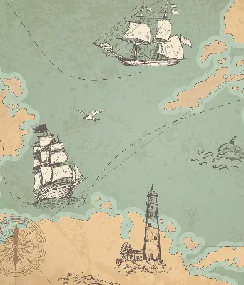Estores de rolo interiores blackout Mapa do oceano