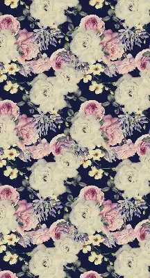 Estores de rolo em tecido blackout Rosas