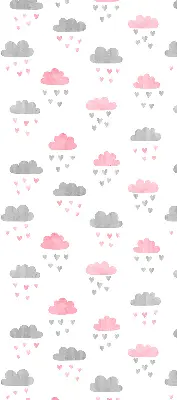 Estores de rolo interiores blackout para janela Nuvens rosa e cinza