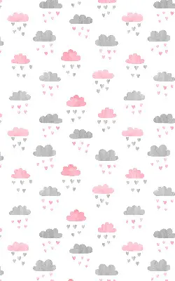 Estores de rolo interiores blackout para janela Nuvens rosa e cinza