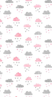 Estores de rolo interiores blackout para janela Nuvens rosa e cinza