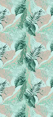 Estores de rolo blackout para porta de varanda Folhas tropicais