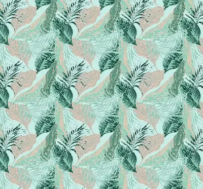 Estores de rolo blackout para porta de varanda Folhas tropicais