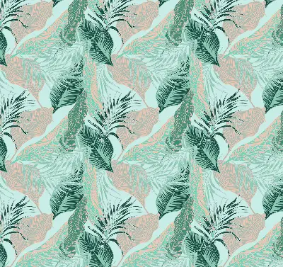 Estores de rolo blackout para porta de varanda Folhas tropicais