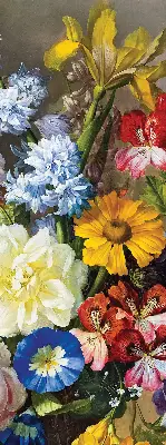 Estores de rolo blackout para janela Um buquê de flores