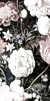 Estores de rolo interiores blackout Um buquê de flores