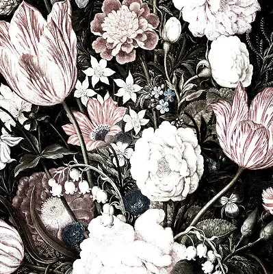 Estores de rolo interiores blackout Um buquê de flores