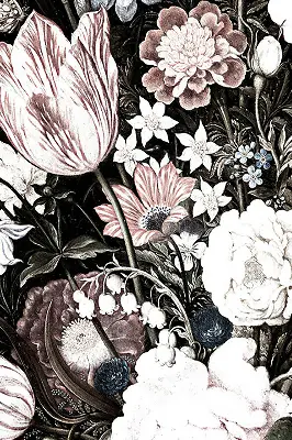 Estores de rolo interiores blackout Um buquê de flores