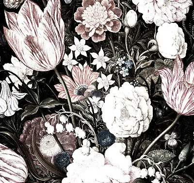 Estores de rolo interiores blackout Um buquê de flores