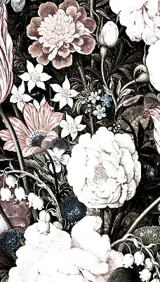 Estores de rolo interiores blackout Um buquê de flores