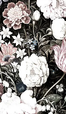 Estores de rolo interiores blackout Um buquê de flores