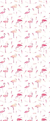 Estores de rolo interiores blackout para janela Flamingos e suas penas