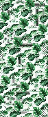 Estores de rolo blackout para porta de varanda Folhas tropicais