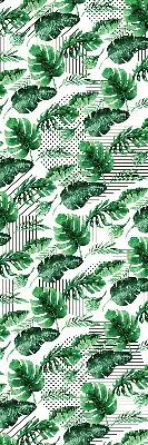 Estores de rolo blackout para porta de varanda Folhas tropicais