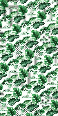 Estores de rolo blackout para porta de varanda Folhas tropicais