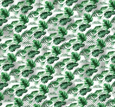 Estores de rolo blackout para porta de varanda Folhas tropicais