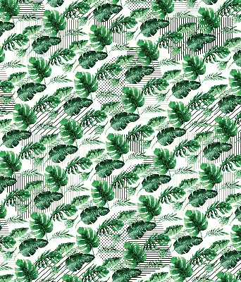 Estores de rolo blackout para porta de varanda Folhas tropicais