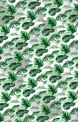 Estores de rolo blackout para porta de varanda Folhas tropicais