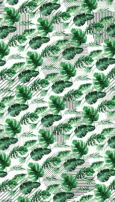 Estores de rolo blackout para porta de varanda Folhas tropicais