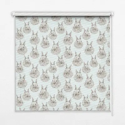 Estores de rolo interiores blackout para janela Coelhos