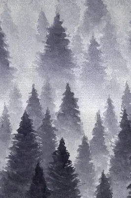 Estores de rolo interiores blackout para janela Floresta enevoada