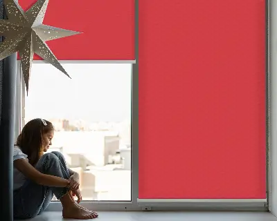 Estores de rolo blackout para porta de varanda Vermelho