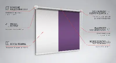 Estores de rolo interiores blackout para janela Roxo