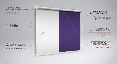 Estores de rolo blackout para porta de varanda Roxo