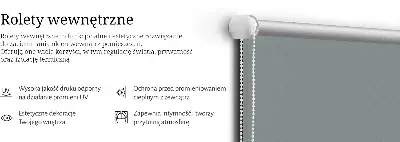 Estores de rolo interiores blackout Cinza