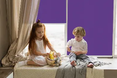 Estores de rolo interiores blackout para janela Roxo