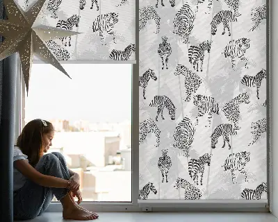 Estores de rolo blackout para janela Animais cinzentos