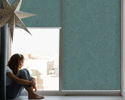 Estores de rolo interiores blackout Folhas verdes de palmeira