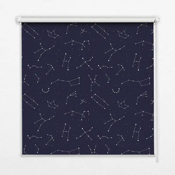 Estores de rolo blackout para porta de varanda Constelação de estrelas