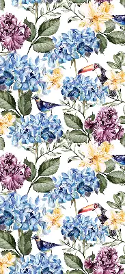 Estores de rolo interiores blackout para janela Tucanos e flores