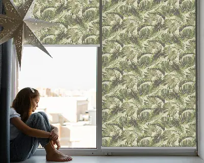 Estores de rolo blackout para janela Folhas de flores