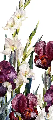 Estores de rolo blackout para porta de varanda Florzinhas