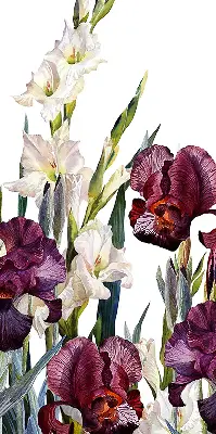 Estores de rolo blackout para porta de varanda Florzinhas