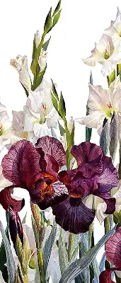 Estores de rolo blackout para porta de varanda Florzinhas