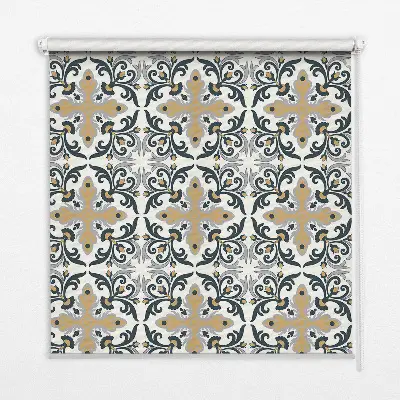 Estores de rolo interiores blackout para janela Azulejo marroquino