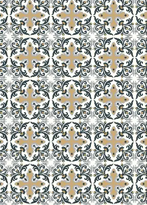Estores de rolo interiores blackout para janela Azulejo marroquino
