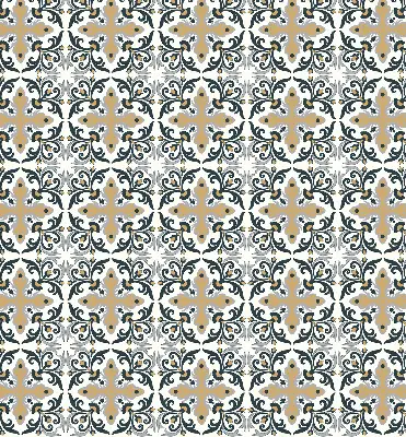 Estores de rolo interiores blackout para janela Azulejo marroquino