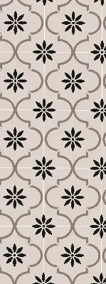 Estores de rolo interiores blackout para janela Azulejo marroquino em forma de flor