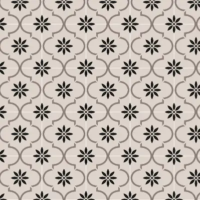 Estores de rolo interiores blackout para janela Azulejo marroquino em forma de flor