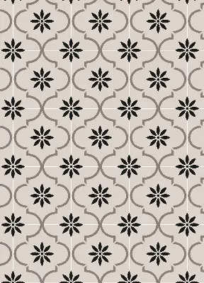 Estores de rolo interiores blackout para janela Azulejo marroquino em forma de flor