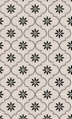 Estores de rolo interiores blackout para janela Azulejo marroquino em forma de flor