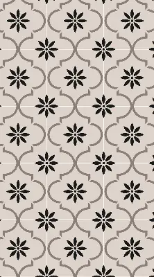 Estores de rolo interiores blackout para janela Azulejo marroquino em forma de flor