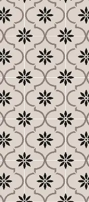 Estores de rolo interiores blackout para janela Azulejo marroquino em forma de flor