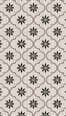 Estores de rolo interiores blackout para janela Azulejo marroquino em forma de flor
