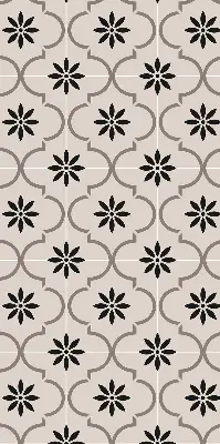Estores de rolo interiores blackout para janela Azulejo marroquino em forma de flor